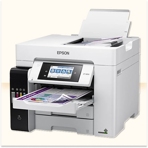 Epson® EcoTank® Pro ET-5850 Wireless Inkjet Printer