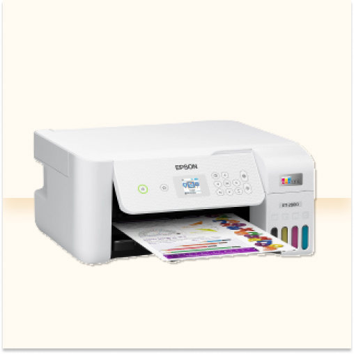 Epson® EcoTank® ET-2800 All-in-One Supertank Color Printer, White