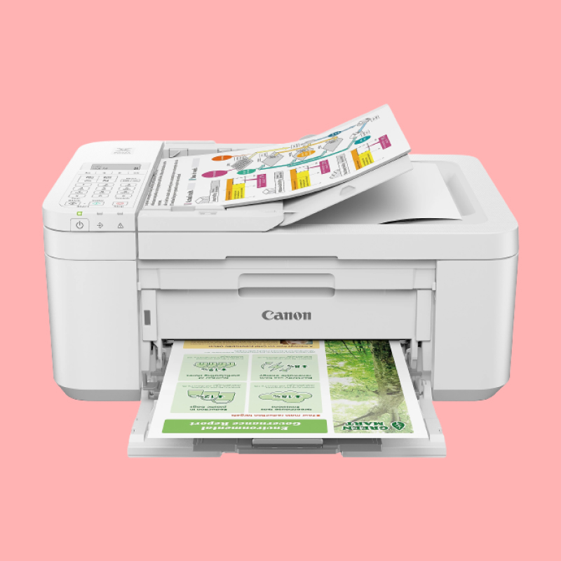 Canon® PIXMA™ TR4720 Wireless Inkjet All-In-One Color Printer, White